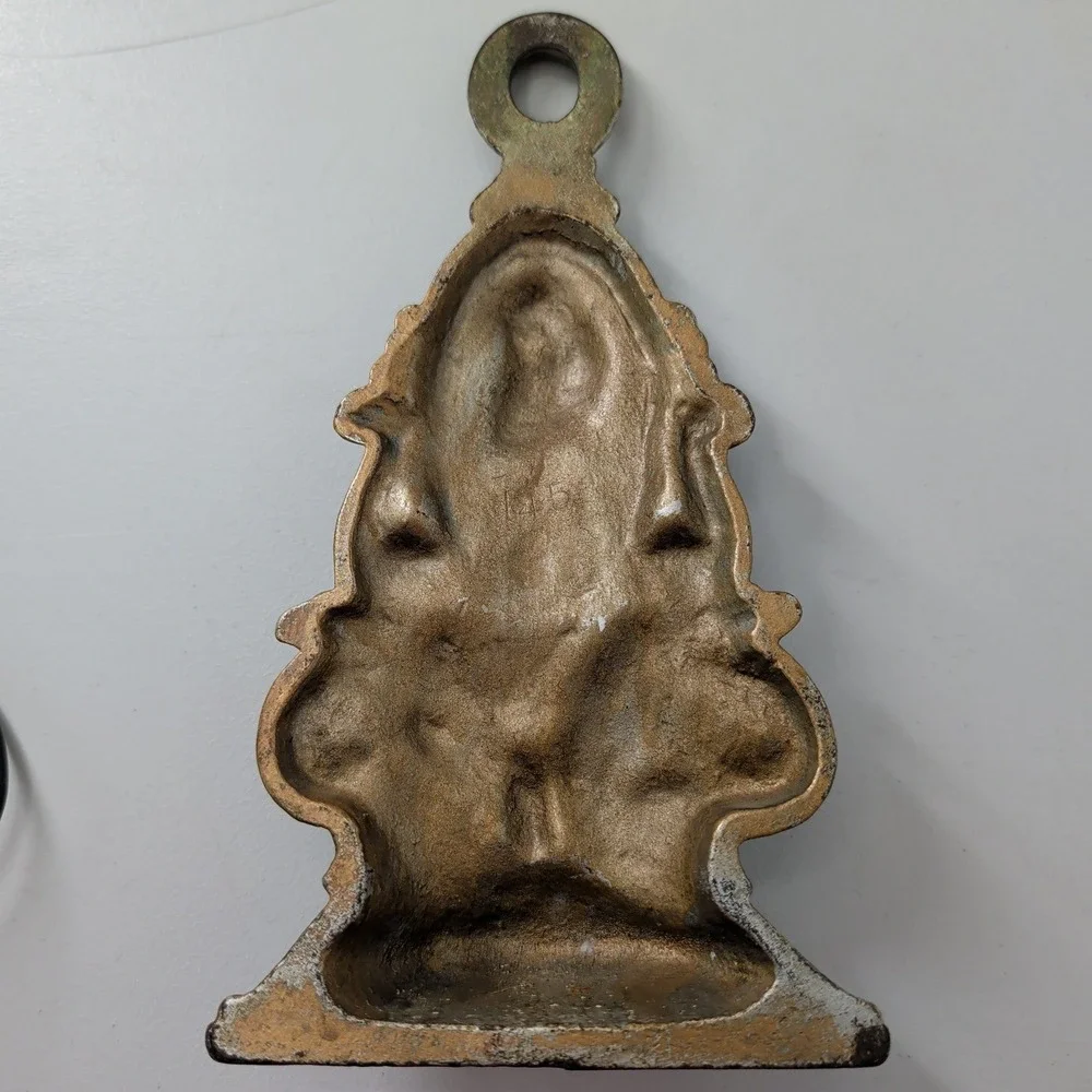 Antique Hubley Medallion Parrot #145 Doorstop Wall Plaque Original Paint